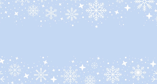 Abstracto borda floco de neve padrão de flocos de neve fundo de repetição de queda de neve tema de férias de inverno fundo com floces de neve ilustração vetorial