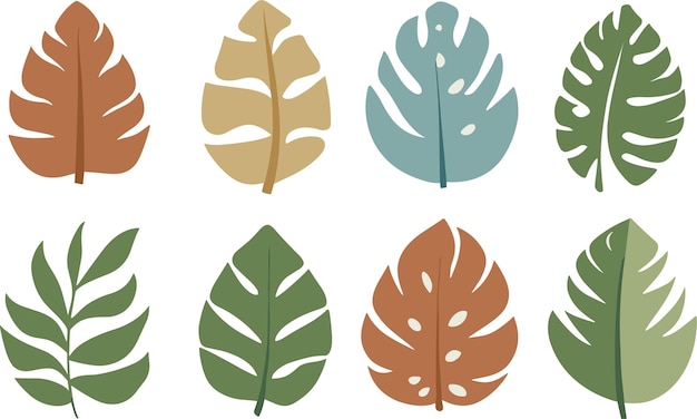 Abstracto de folhas clipart vetorial Ilustração de primavera