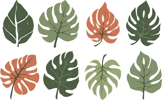 Abstracto de folhas clipart vetorial Ilustração de primavera