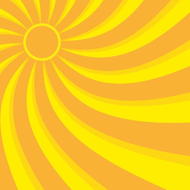 Vetor abstracto de fundo de raios solares amarelos ilustração de raios solar vetoriais de verão