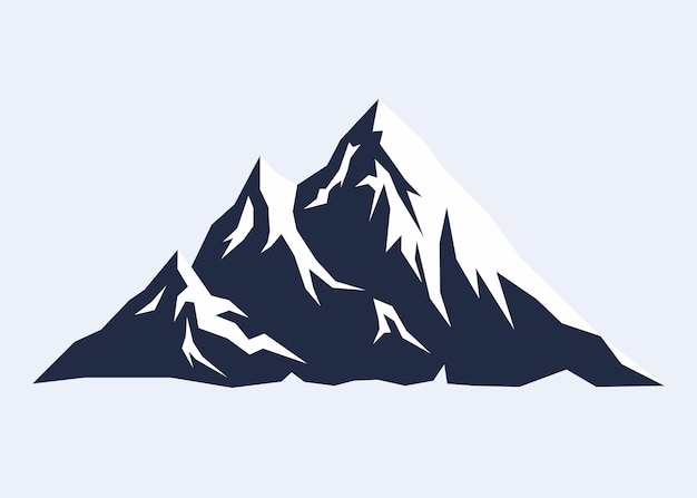 Abstracto Desenho plano da paisagem de Snow Mountain