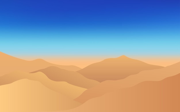 Abstracto Deserto areia céu paisagem de fundo ilustração de design vetorial