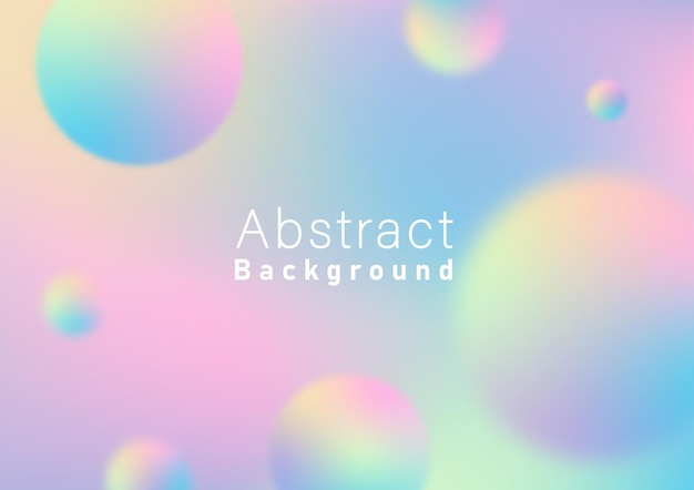 Vetor abstracto desfocado gradiente cor pastel fundo e círculo objetos modelo de ilustração vetorial