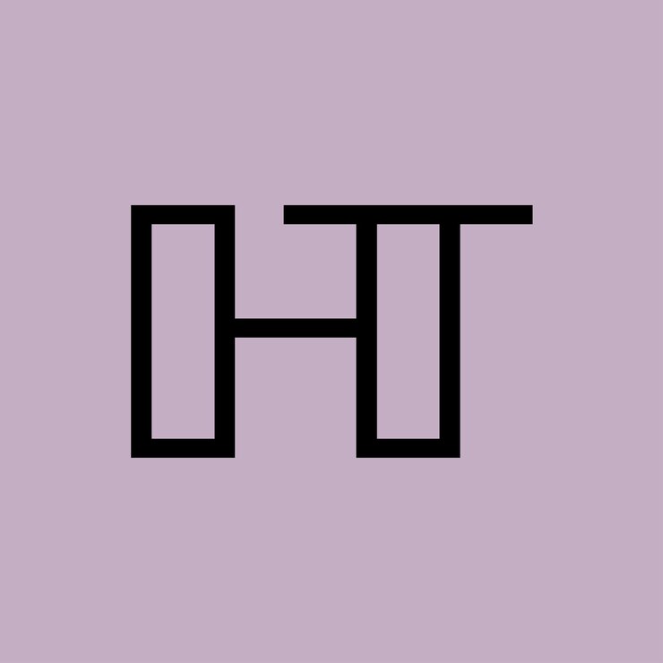 Vetor abstracto em negrito logotipo ht marca ícone moderno