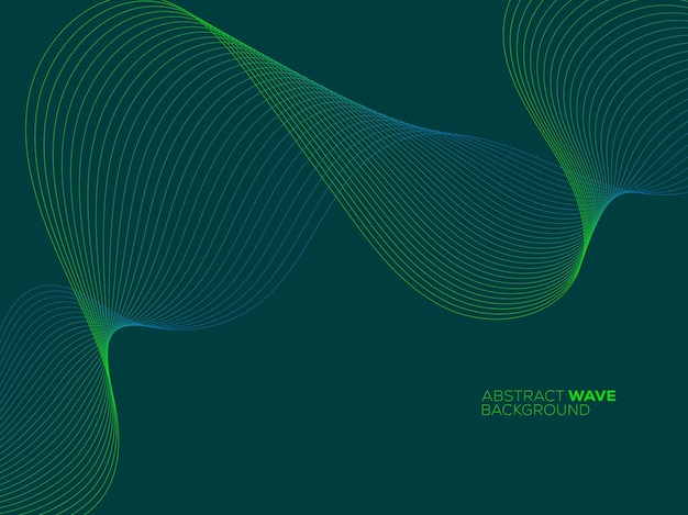 Abstracto Fundo de onda verde