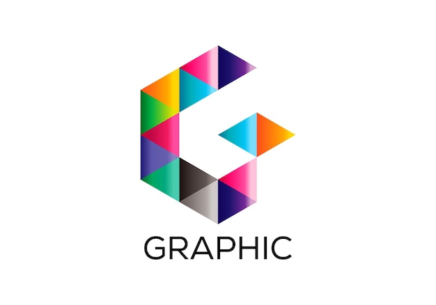 Abstracto G letra moderna marcas iniciais design de logotipo