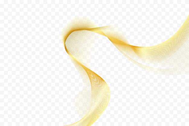 Abstracto Linhas de Onda Dourada Ilustração vetorial de fundo