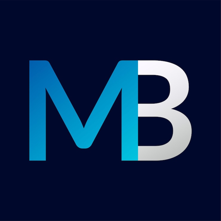 Vetor abstracto modelo de design de logotipo de letra mb ilustração de logotipo vetorial