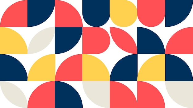 Abstracto Padrão Geométrico Obra de Arte Cores Retro fundo vermelho e branco