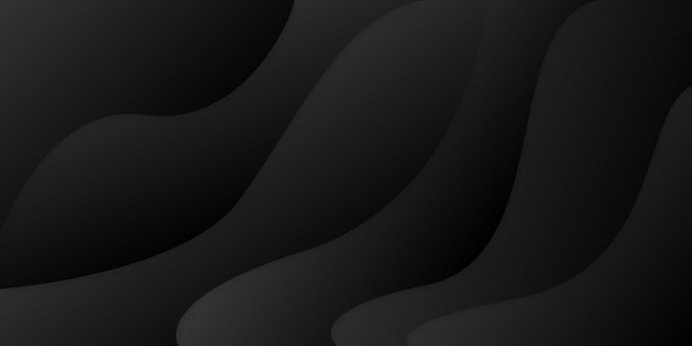 Abstracto preto e cinza claro onda moderna textura de luxo suave plano de fundo vetorial liso e limpo
