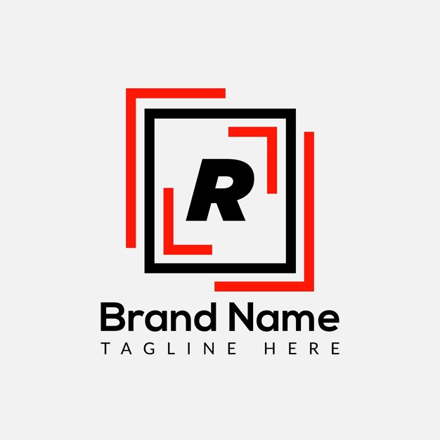 Vetor abstracto r letra moderna marcas iniciais design de logotipo