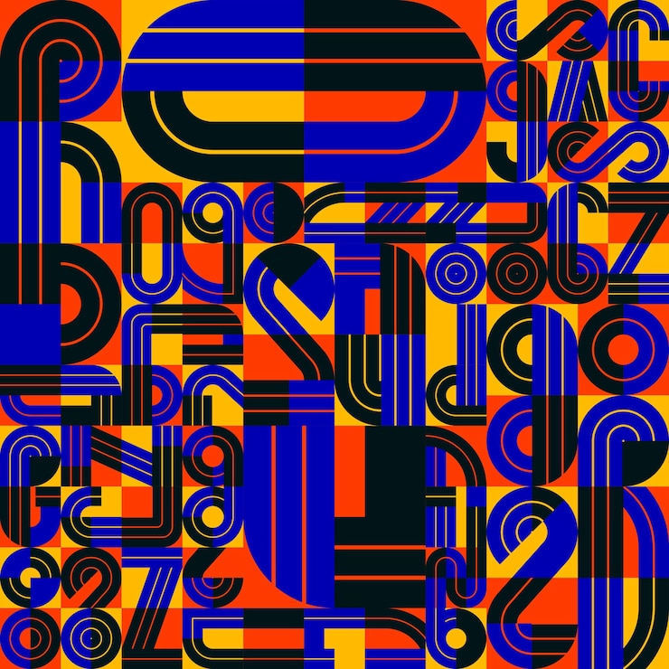 Vetor abstracto sem costura de fundo vetorial padrão de azulejos geométricos em estilo colorido de moda design moderno composição artística