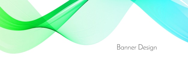 Abstracto vetor de fundo de bandeira de onda verde moderna