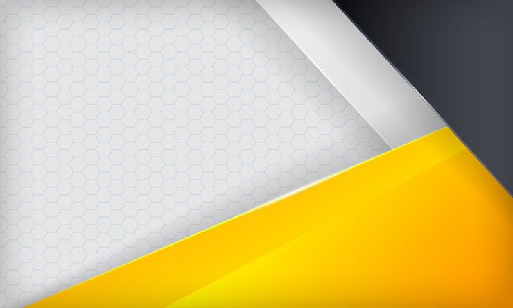 Abstrato amarelo, branco e preto se sobrepõem a fundo. Modelo moderno.