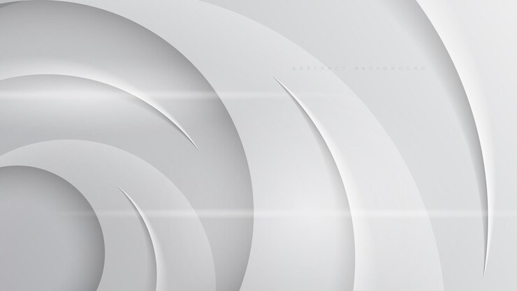 Vetor abstrato base branco e cinza com composição circular