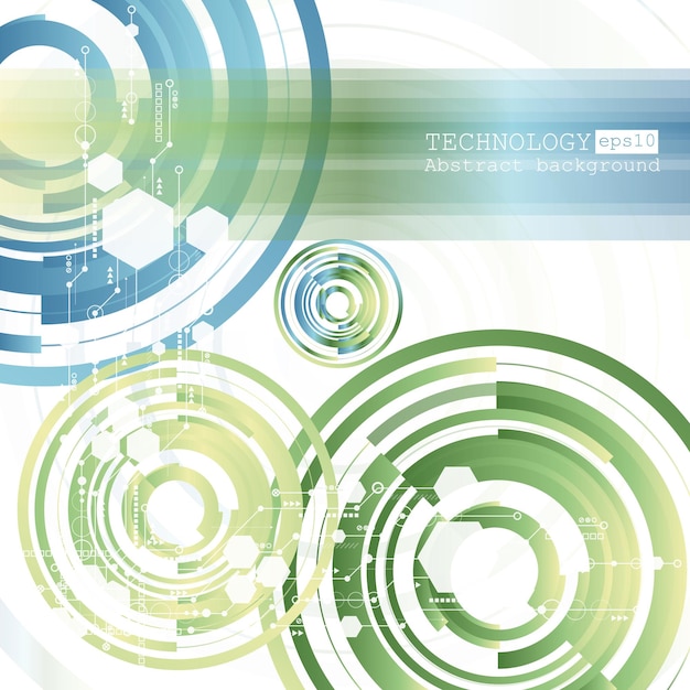 Vetor abstrato base de tecnologia com vários elementos tecnológicos. ilustração vetorial. eps 10