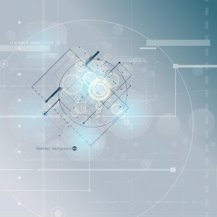 Vetor abstrato base de tecnologia com vários elementos tecnológicos ilustração vetorial