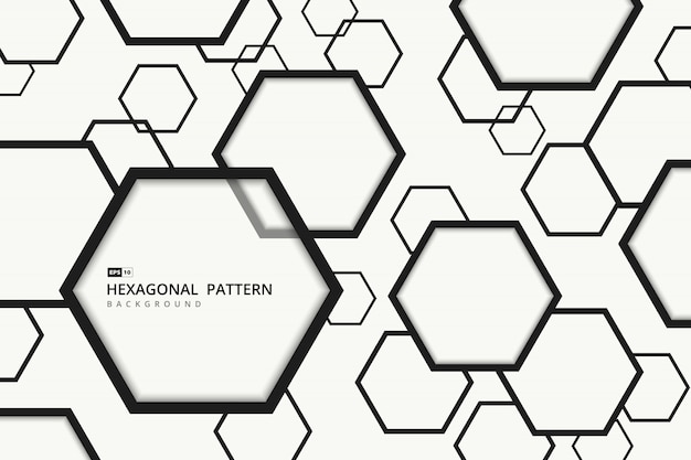 Vetor abstrato base hexagonal.