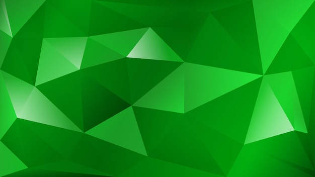 Abstrato base poligonal de muitos triângulos em cores verdes