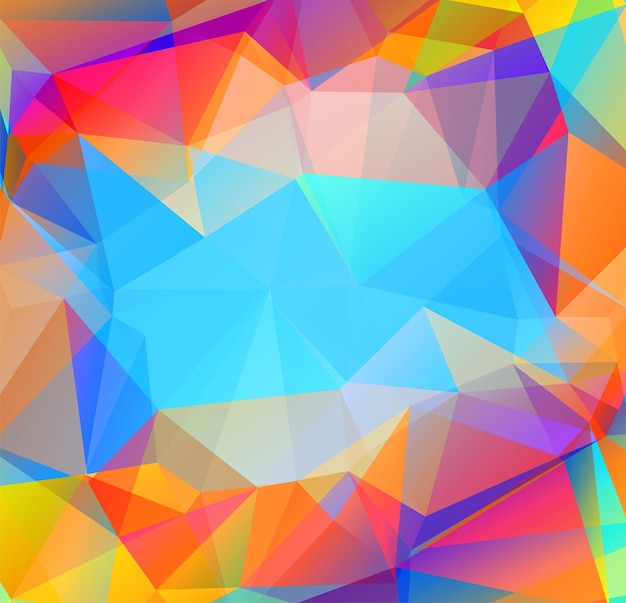 Abstrato base poligonal estilo futurista textura geométrica de triângulo colorido