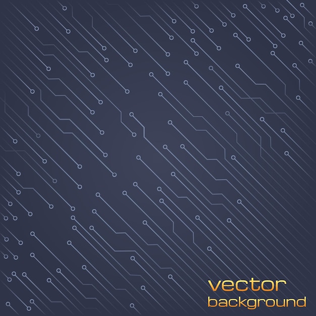 Vetor abstrato base tecnológico com elementos do microchip. textura de fundo da placa de circuito. ilustração vetorial.