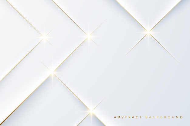 Abstrato branco com linhas douradas