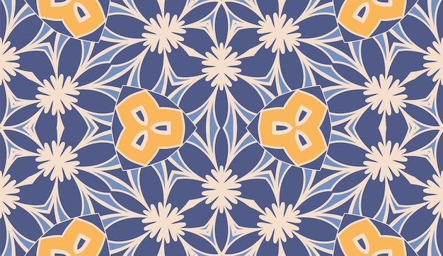Abstrato colorido doodle flor padrão sem emenda. fundo floral. mosaico, azulejo
