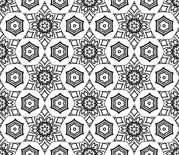 Abstrato colorido doodle flor padrão sem emenda. fundo floral. mosaico, azulejo