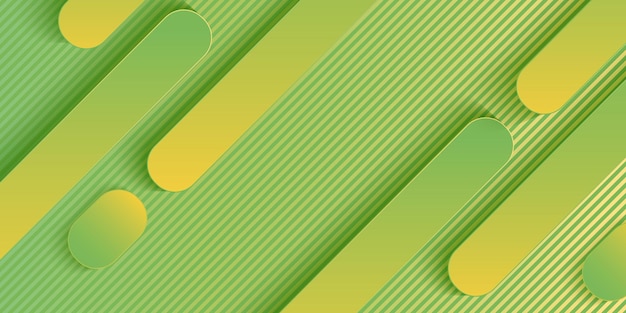 Abstrato com círculo de gradiente verde e amarelo e fundo de forma geométrica