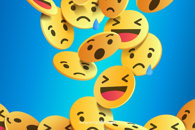 Abstrato com emojis diferentes