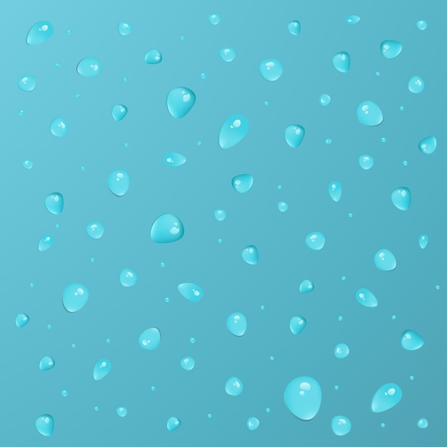 Abstrato com gotas de água azul