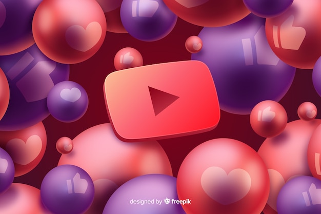 Vetor abstrato com logotipo do youtube