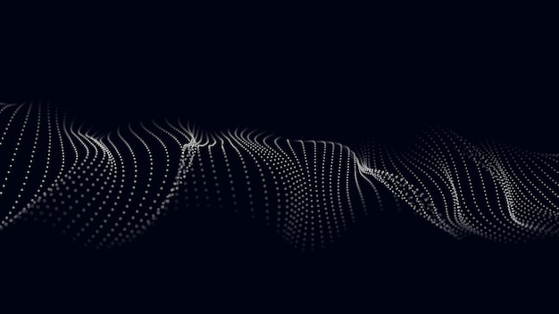 Abstrato com meio-tom cinzaVector onda dinâmica