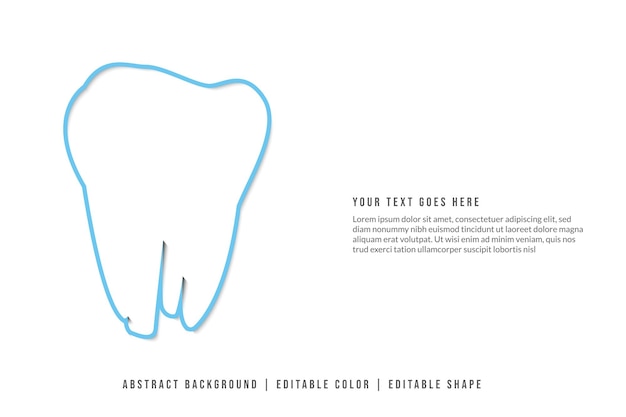 Abstrato de dente de cuidados dentários