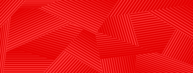 Vetor abstrato de grupos de linhas em cores vermelhas