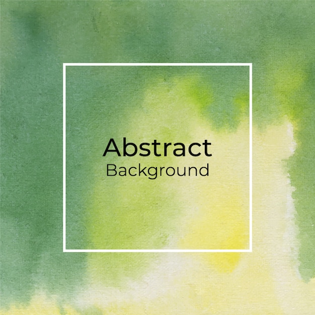 Abstrato decorativo fundo aquarela verde e amarelo