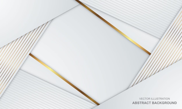 Abstrato design moderno de luxo branco e dourado