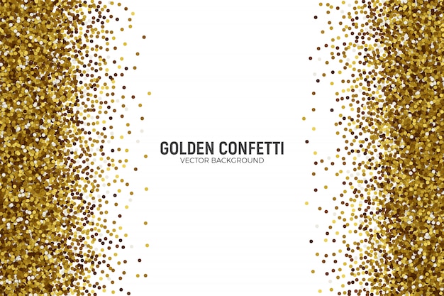 Abstrato disperso confete dourado
