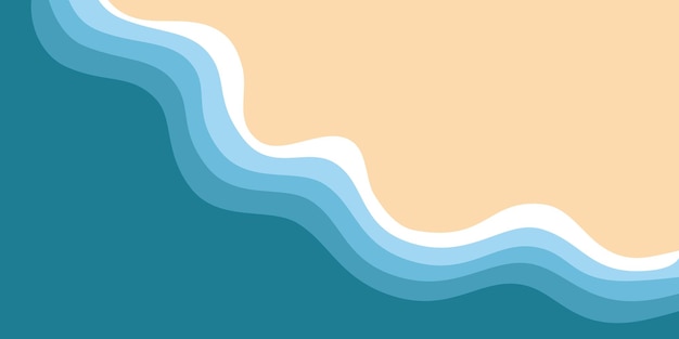 Abstrato do mar azul e praia de verão para cartaz de convite de banner ou design de site