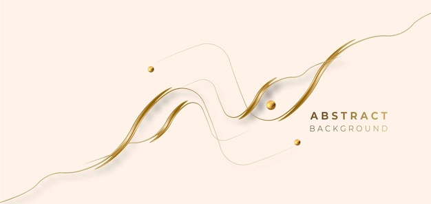Abstrato dourado brilhante brilhante onda linhas arte efeito de fundo vector. Uso para design moderno, capa, cartaz, modelo, folheto, decorado, folheto, banner.