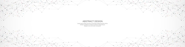 Abstrato e padrão geométrico com a conexão de pontos e linhas