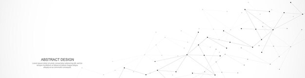 Abstrato e padrão geométrico com a conexão de pontos e linhas