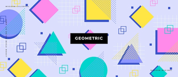 Abstrato geométrico com fundo de formas diferentes.