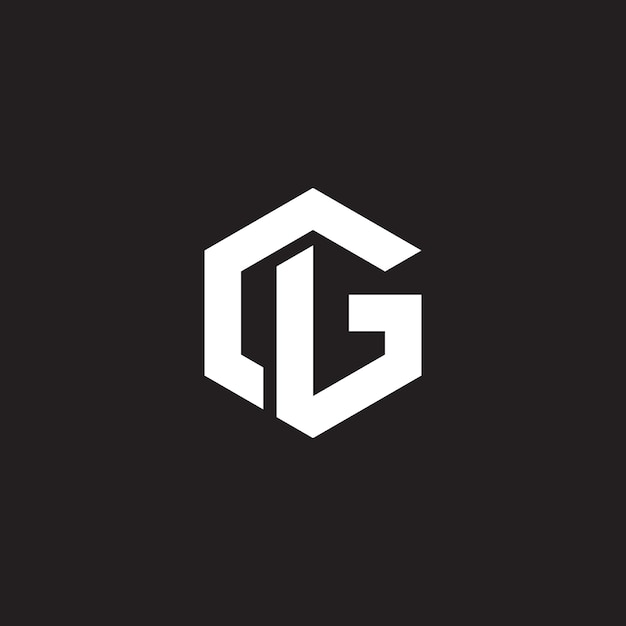 Abstrato GL LG Letras Logo Inicial Baseada Monograma Ícone Vetor