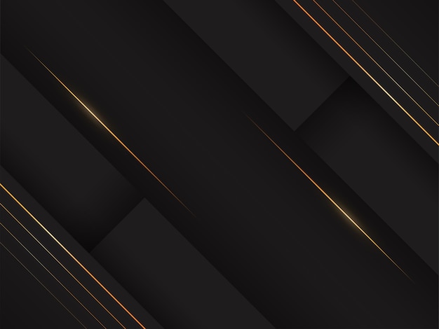 Abstrato lindo geométrico preto com fundo dourado