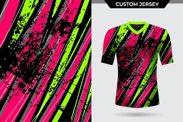 Vetor abstrato moderno neon verde rosa para esporte de camisa de camiseta