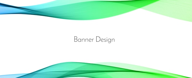 Abstrato moderno vetor de fundo de banner de onda verde