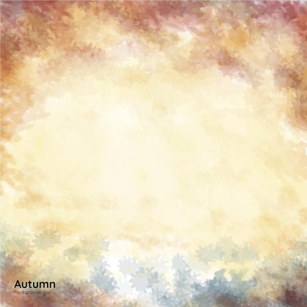 Vetor abstrato outono aquarela fundo marrom