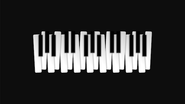 Abstrato Piano Teclas Música Teclado Instrumento Canção Melodia Estilo de Design Vetorial