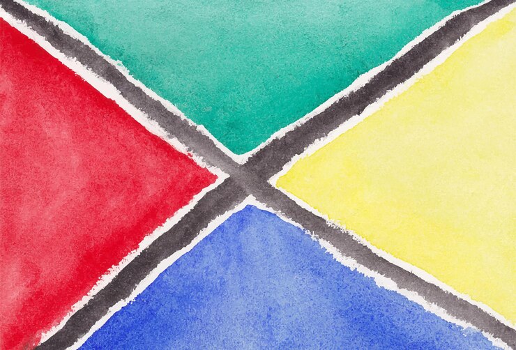 Vetor abstrato texturizado aquarela colorida feito à mão